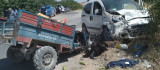 Elazığ'da römorklu çapa makinesi ile hafif ticari araç çarpıştı: 2 yaralı