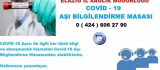 Elazığ İl Sağlık Müdürlüğü  COVİD-19 Aşı Bilgilendirme Masası Kurdu